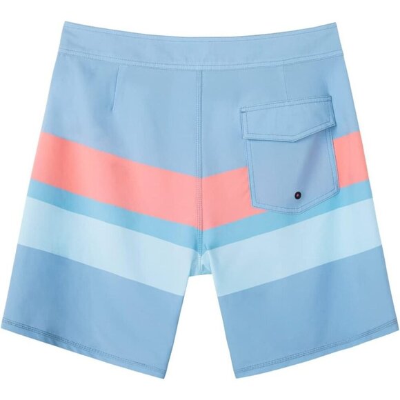 ✨Men's Blue Board Short Beach Short Comfort 4-Way Stretch Swim Short - Picture 2 of 5